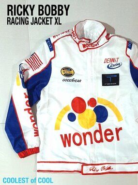 Ricky Bobby Talladega Nights NASCAR racing jacket zip up polyester size XL NWOT